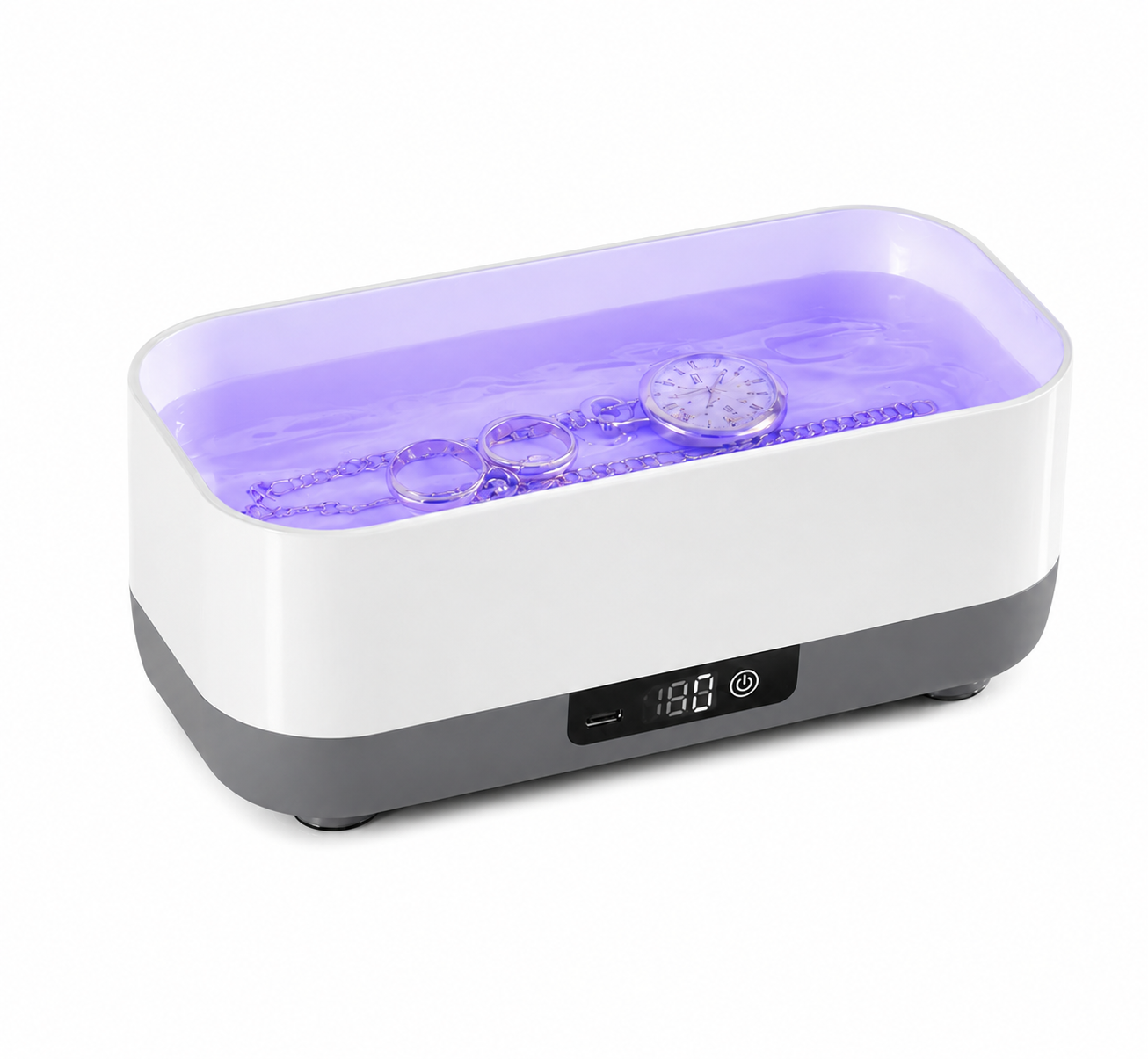 Ultrasonic Cleaning Device for Glasses & Jewelry – USB, 300ml